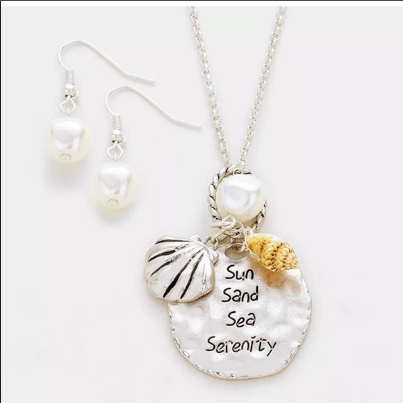 Jewelry - Nautical Sun Sand Sea Serenity Charm Necklace